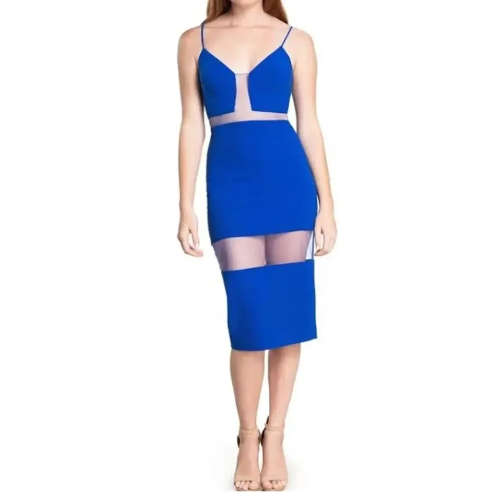 Dress the Population Micaela Dress Electric Blue Women’s Sz M - Picture 1 of 10